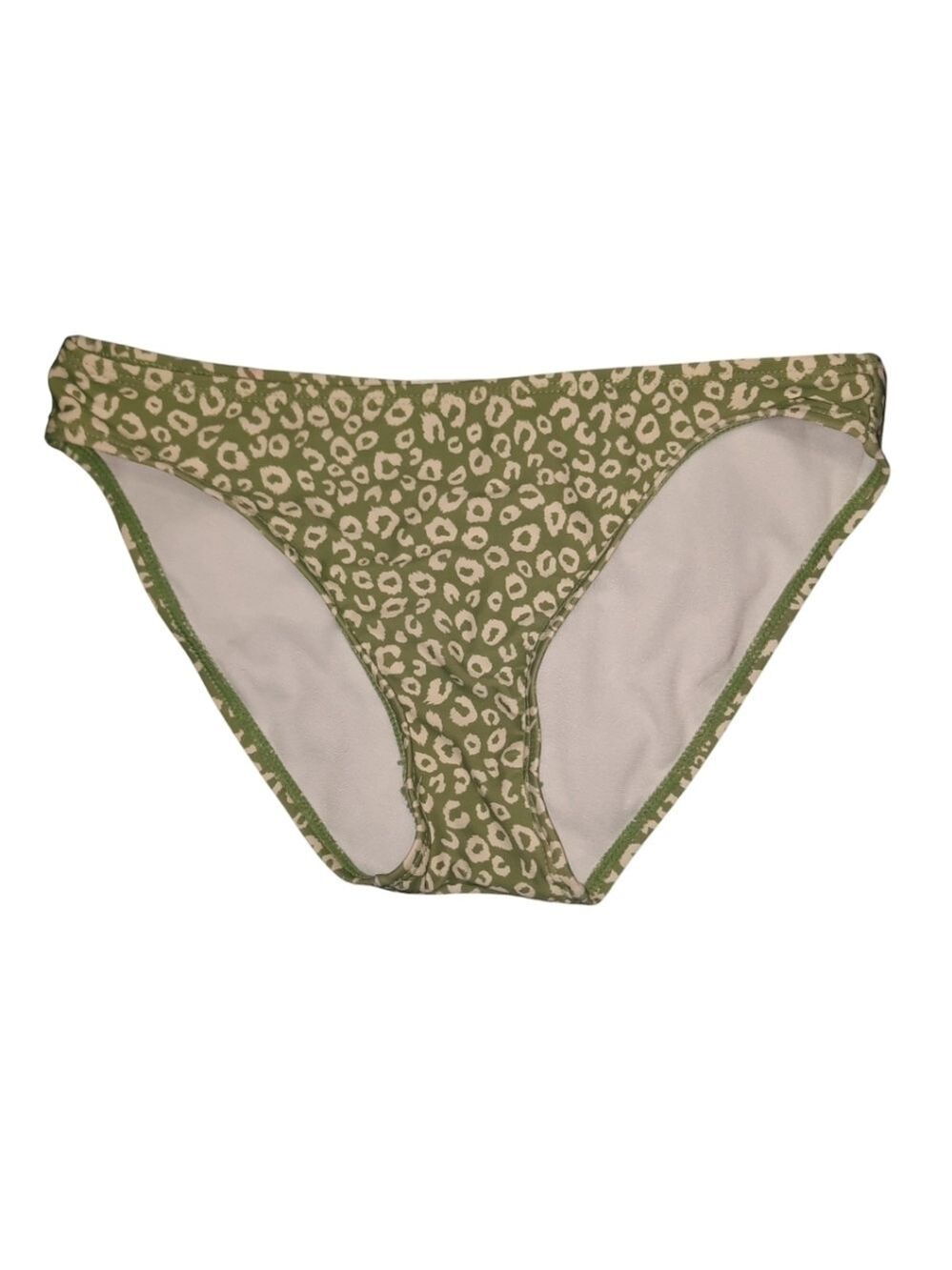 True Craft Green Leopard Print Bikini Bottom Small